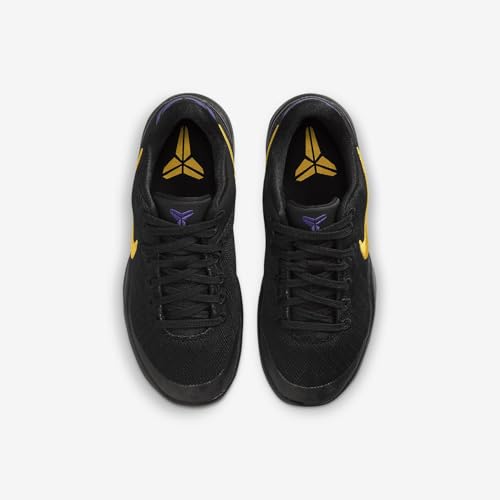 Kobe 8 Little Kids' Shoes (FN0267-002, Black/White/Court Purple/University Gold) Size 114