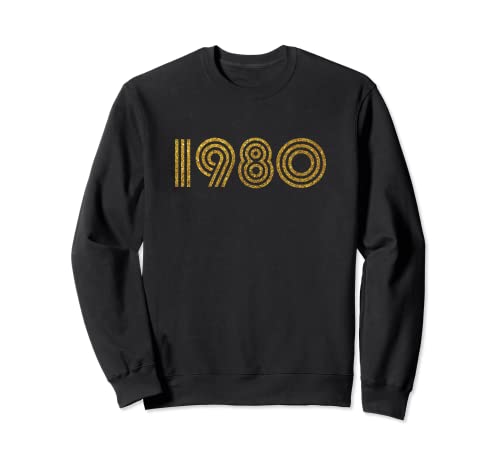 1980 - Año de nacimiento hito cumpleaños Retro Funk Disco Sudadera