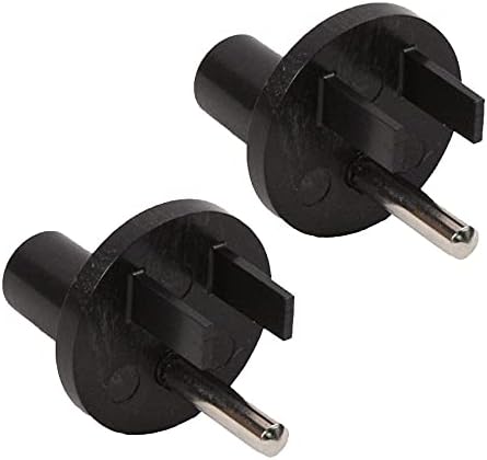 Banana Jack Outlet Plug Adapter | Universal Ground 3 Prong Outlet Earth Connection | ESD Control | Black Light Weight Plastic | 2 Pieces