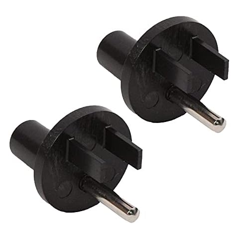 Static Care Banana Jack Outlet Plug Adapter | Universal Ground 3 Prong Outlet Earth Connection | ESD Control | Black Light Weight Plastic | 2 Pieces Cover