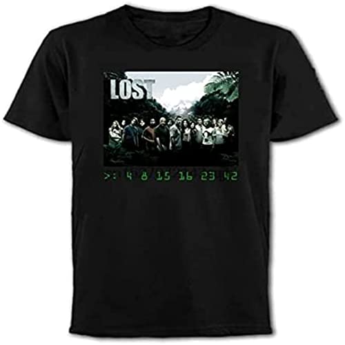 YuZhong Lost Cast And Numbers Dharma Initiative Mens T-Shirt Slogan Geek TV Show Black XXL YuZhong Lost Cast And Numbers Dharma Initiative Mens T-Shirt Slogan Geek TV Show Black XXL