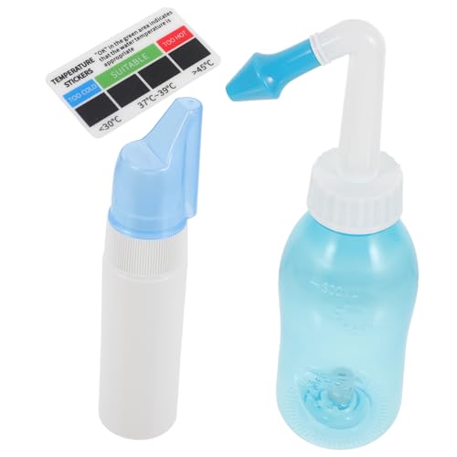 WRITWAA Botella De Lavado Nasal Multifunción 1 Unidad Tamaño Mediano De Plástico Para Riego Nasal Cuidado Personal Diario Medidor De Temperatura Adecuada Para Bebés y Niños