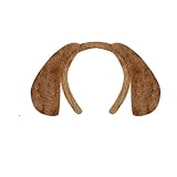 [LOHGOU] 犬耳カチューシャ ふわふわ動物耳 可愛いヘアアクセサリー ハロウィンカチューシャ コスプレ おしゃれ (ブラウン)
