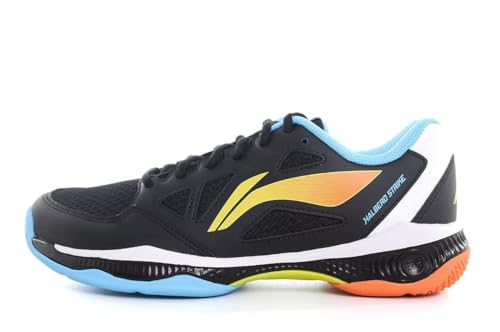 LI-NING Halberd Strike Unisex Badminton Shoes Anti-Slip Featherlight Rebound Professional Training Sports Sneakers Black/Standard White US 11