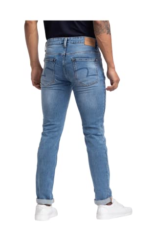 Image of Spykar Men's Mid Rise Regular Fit Cotton Jeans (RO02BB08)