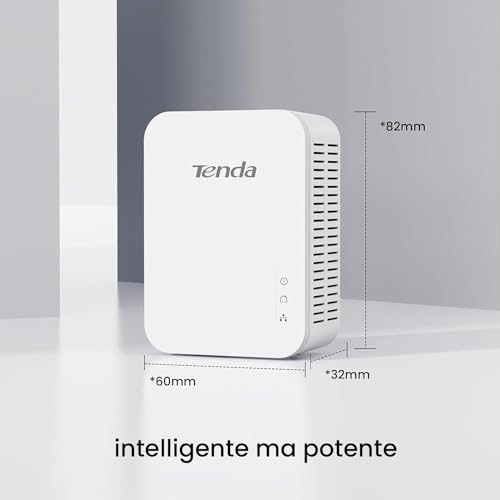 Tenda PH3 Kit Powerline ,AV1000 su Powerline Adapter, 1 Porta Gigabit, Plug and Play, HomePlug AV2,UHD Streaming - Immagine 1