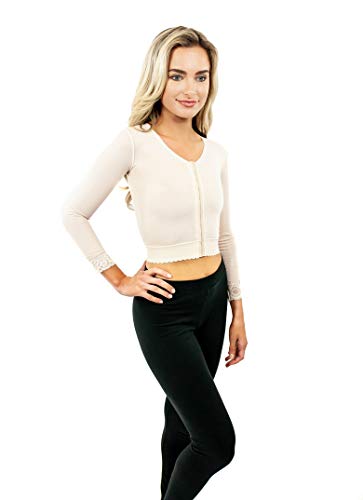 ContourMD Compression Vest & Upper Body Quarter Sleeve Compression Shirt for Women(S24V) Beige