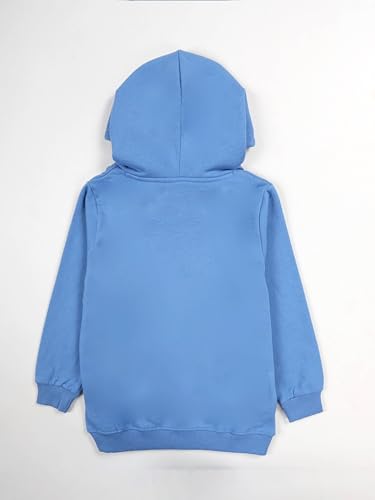 Image of KiddoPanti Unisex Solid Pullover Hooded Fleece Sweatshrit | Cotton Poly Fleece Fabric | Waist Length, Full Sleeve Hoodie | 2 Kangaroo Pockets | Winter Wear for Boys & Girls
