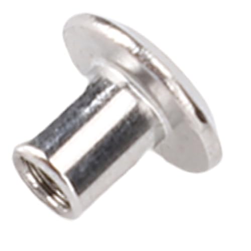 Stainless Steel Rivet Stud Set Round Flat Head Stainless Steel Rivet and Screw Kit for Fastening and Decoration 100 Pair