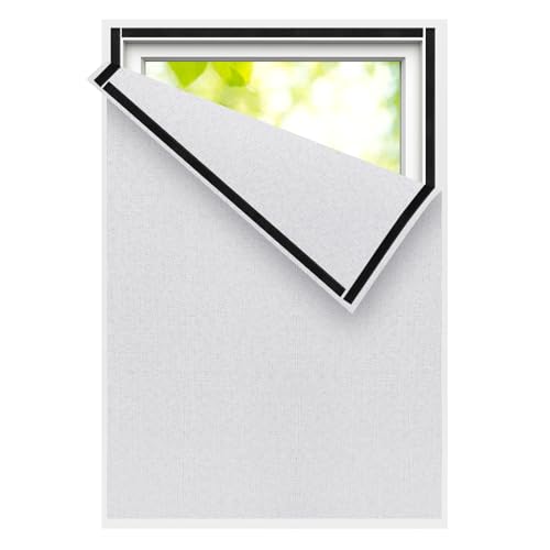 Edonkvi Estor Opaco Sin Taladrar,Ortina Ventana Tela Aislante Termica,Stores Ventanas Estores Opacos,Estor Oscurecedor Material de Lino,100% Blackout Persianas por Metros,Proteccion Solar Ventanas