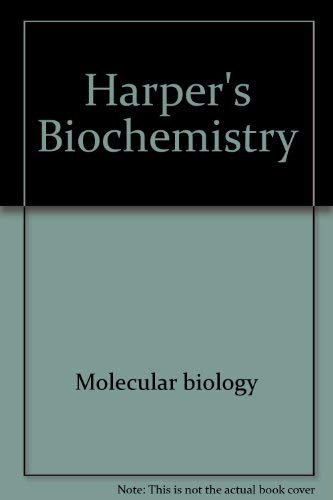 Harper's Biochemistry 0838536484 Book Cover