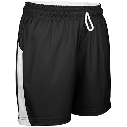 Swish Reversible Basketball Shorts, Women's Small, Black, White