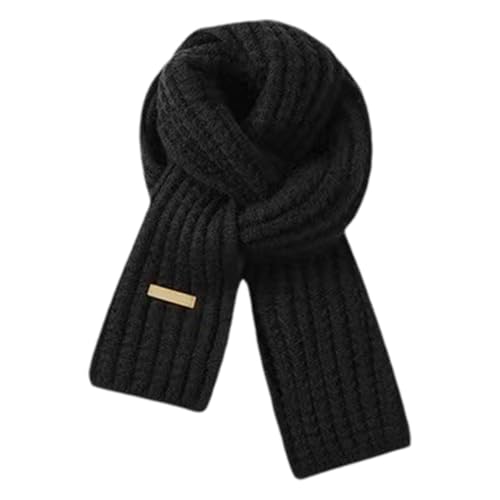 FDGGT 1 Stück Schwarzer Strickschal, Winterschal, Weicher Schal, Warmer Schal, Einfacher Und Vielseitiger Schal