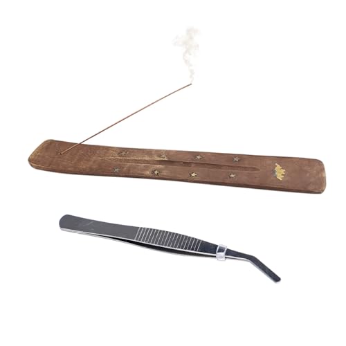 Soporte para Incienso de Madera de Sándalo - 2 Quemadores de Incienso