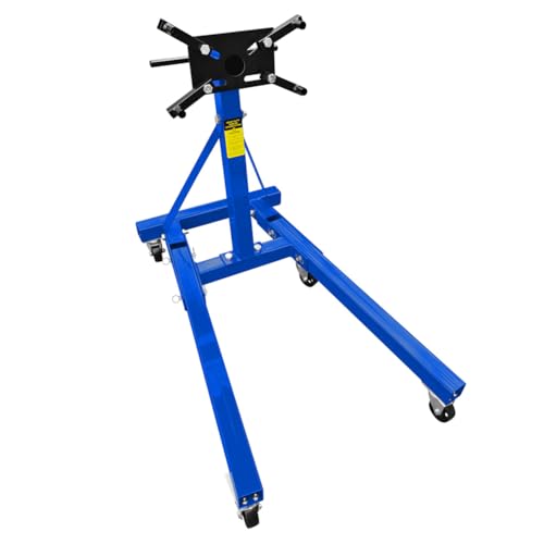 Curtainboro 2000LBS Heavy Duty Engine Stand - 360Â° Rotating Motor Hoist with Locking Casters, Foldable Frame for Big Motorcycle Engines, Auto Shop Repair