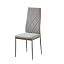 Argyle Grid Grey Leather Chairs