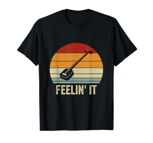 Feelin' it Japanese Music Traditions Vintage Shamisen T-Shirt