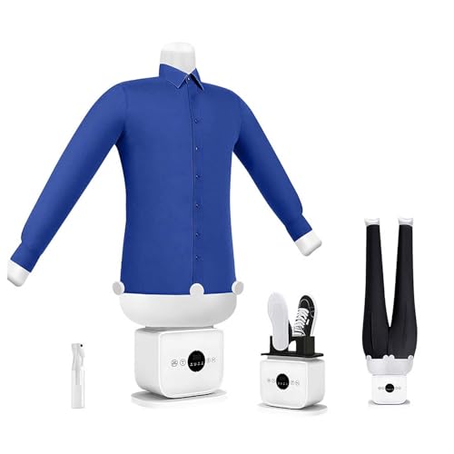 LYNNEYING Machine À Repasser Automatique - 2026 Upgrade 2 En 1 Sans Main Tactile, Séchage Rapide En 8 Min, Vaporisateur 360° Sans Zone Aveugle Pour Chemises/Pantalons(A)