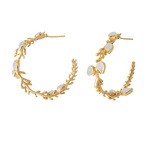 Boucles d'oreilles Lika blanches anti-allergies pour oreilles sensibles