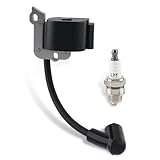 GoaMotors FS55 Ignition Coil 4140 400 1309 for Stihl FS38 FS55 2MIX Ignition Module Brushcutter Replace #4140 400 1311, 4140 400 1308 with Spark Plug