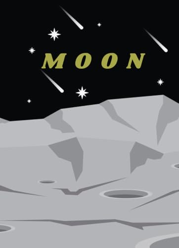 MOON Notebook: 150 sheets white paper 210 x 290 mm line paper