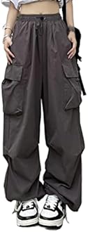 Women Cargo Pants Baggy Y2K Clothing Multi Pockets High Waist Loose Straight Leg Pants Vintage Grunge Aesthetic Clothes