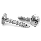 #8 x 1" Wood Screw 100Pcs 410 Stainless Steel Standard Thread Truss Head Fast Self Tapping by SG TZH