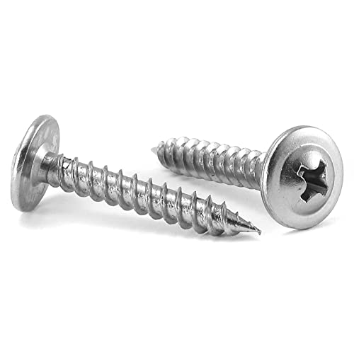 #8 X 1" Wood Screw 100Pcs 410 Stainless Steel Standard Thread Truss Head Fast Self Tapping By Sg Tzh #TOP10