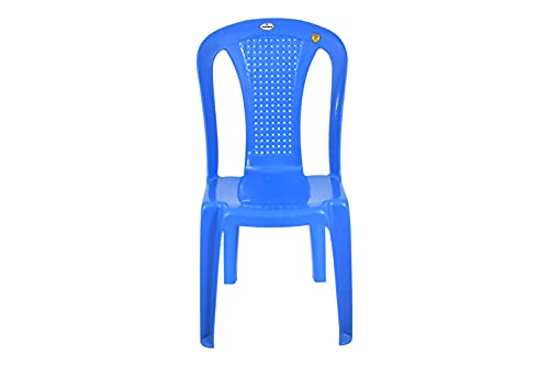 Image of Prima Plastic Chair for Living Room | Set of 2 | Chair for Home, Living Room, Multipurpose | Stackable Chair Without Arm | 100% Virgin Plastic | Chair 4003 (Blue Colour)