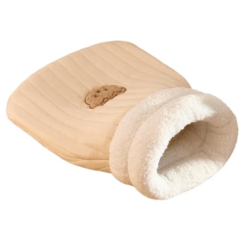 Sac de Couchage pour Chat - Lit pour Chat - Doux et Lavable - Motif Ours Mignon - pour Chats et...