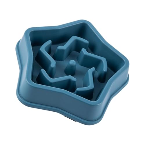 Image of Durable Slow Feeder Bowl for Dogs and Cats| Anti-Choke Non-Slip Pet Feeding Base and Easy to Clean| Dish Promotes Healthy Eating| Reduces Bloating and Digestive Issues (Blue)