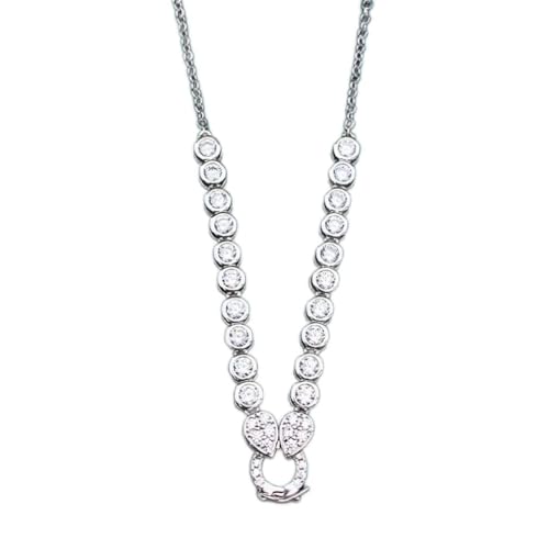 Collier Moissanite anti-ternissement avec sa chaîne de cou