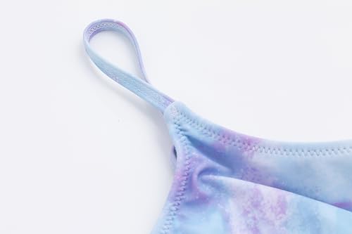 LIZENS Cute Bikini Swimwear Spaghetti Strap Tie Dye 2 Piece Swimsuits for Girls4