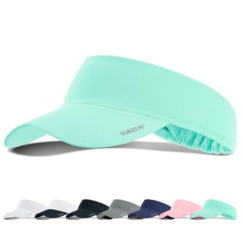 Image of Sukeen Cooling Stretchy Visor Free Size Cool Hat with UV Protection Brim Peak Vizor for Golf,Tennis,Cycling,Running