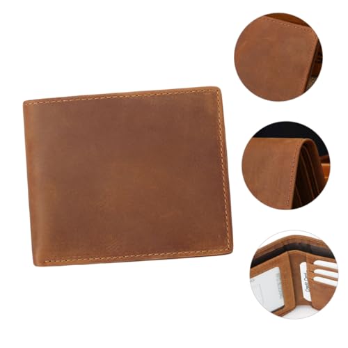 1pc Bifold Wallet for Men Vintage Cowhide Purse Multiple Card Slots Cash Holder for Birthdays and Holidays3