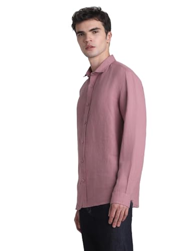 Image of Jack & Jones Men's Linen Solid Slim Fit Shirt