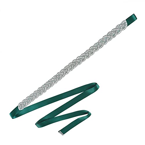 RUGUOA Cinturones Pedreria Mujer Fiesta de Boda Cinturón de Diamantes de Cristal de Imitación de Vestido de Novia Cover