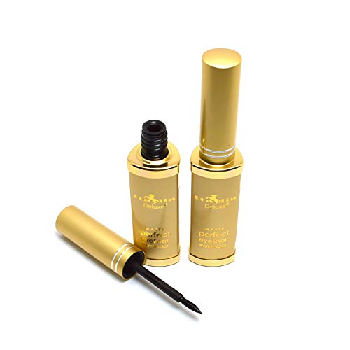 Delineador Italia-Deluxe 2 piezas mate negro resistente agua miniatura 1