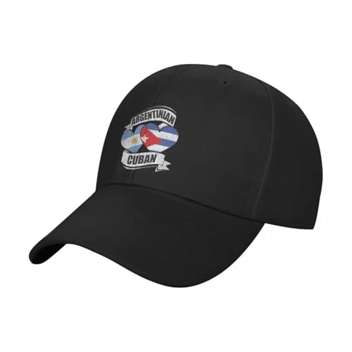 Casquette de baseball contre la chaleur estivale en coton respirant ajustable motif Cuba Argentine