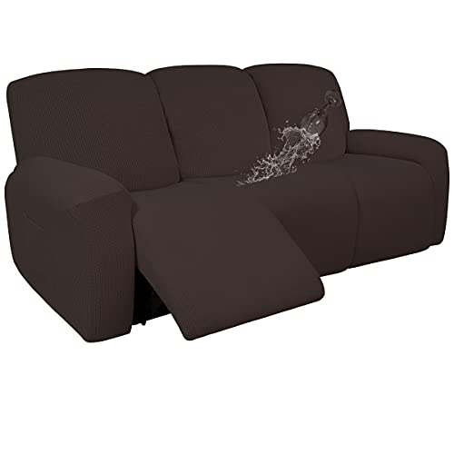 Housse de canapé 3 places imperméable Easy-Going extensible chocolat