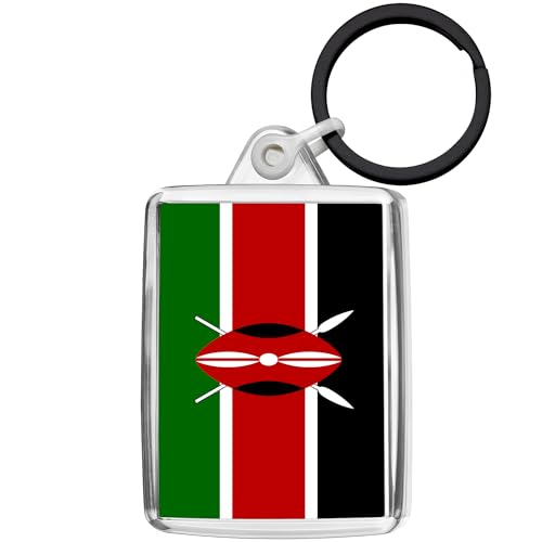 Pixly® Porte-clés drapeau du Kenya - Souvenir - Cadeau souvenir, claire, M