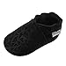 Mejale Bébé Chaussures Souples Anti-dérapant Mocassin Garçon Fille Pantoufles en Cuir pour Tout-Petit(Triangle Noir,18-24 Mois,XL)