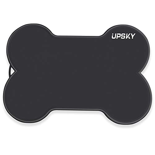 UPSKY Non-Slip Pet Food Mat - 22" x 16" for Dogs & Cats