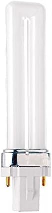 Sylvania 20327 CF7DS/827 7w Dulux S, 2-Pin, Compact Fluorescent 2700K, G23 Base, 4-Pack