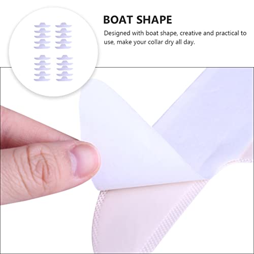 SEWACC 40 Pcs Collar Protector Shirt Sweat Pad Collar Sweat Pad Collar Protector Pads Sweat Pads Self, White, 27X7.5X0.1CM - Image 3