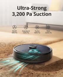 eufy RoboVac LR30 Hybrid+ robotstofzuiger en dweil, zelf-legend, capaciteit 60 dagen, iPath Laser Navigation, 3000Pa-zuigkracht, onthoudt meerdere etages, geavanceerde app-bediening, werkt met Alexa - Image 4