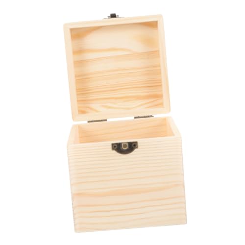 HOUDERCO 松木製ジュエリーケース 収納ボックス 蓋付き 木製保管箱 小物整理用 安定設計 アクセサリーや大切な品の保存に