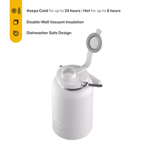RTIC Outback Jug Termo de 64 oz, Interior Cerámico, Blanco miniatura 2