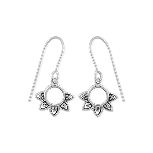 Boma Jewelry Sterling Silver Balinese Filigree Circle Dangle Earrings