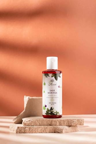 Image of AUDORA Sage Moringa Hair Oil | Nourishes, Strengthens & Revitalizes Hair | Promotes Healthy Scalp & Growth | 200ml